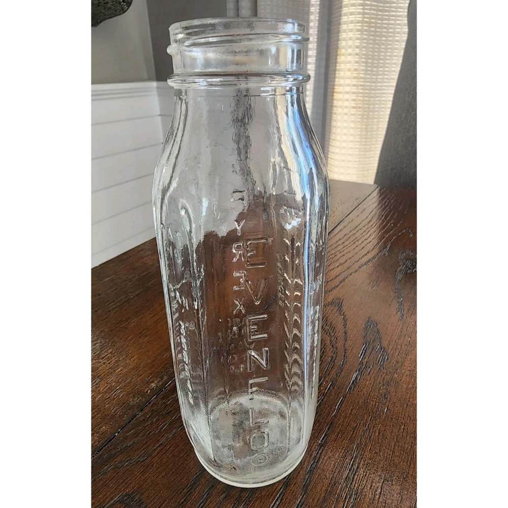 Evenflo Vintage Glass Baby Bottle Pyrex Clear Nursery Decor USA Made